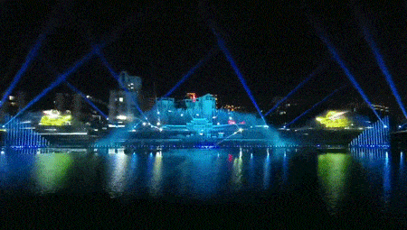 龙津河水幕灯光秀回归!每周五,周六晚上19:00相约而至
