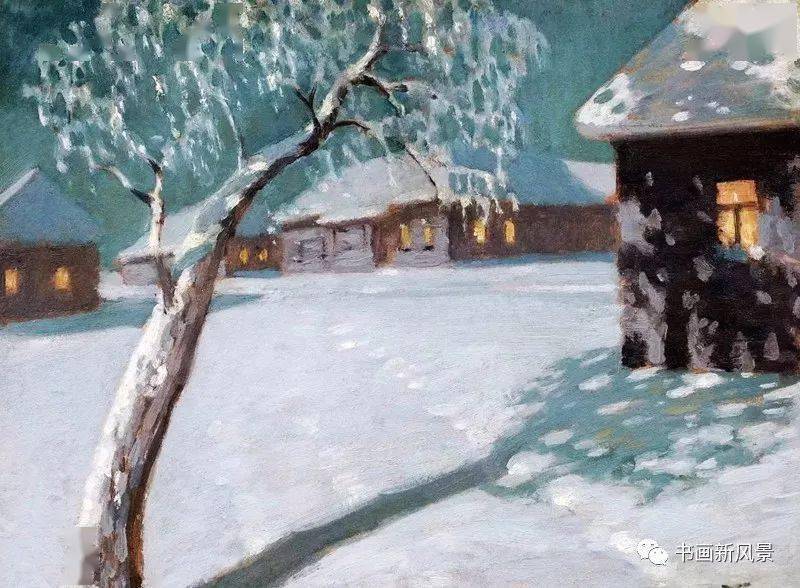看看俄罗斯绘画大师笔下的雪景画！_搜狐网