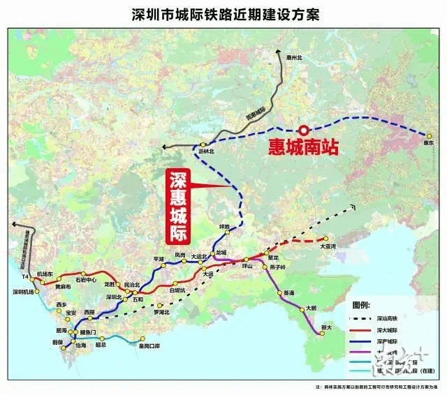 深惠城际线路本月底2020年11月30日动工未来仲恺去深圳只需30分钟