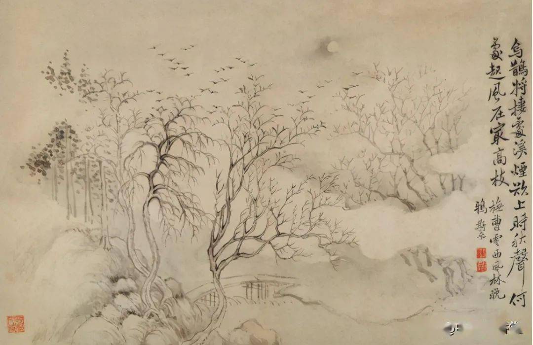 恽寿平名画欣赏｜山水花卉神品册作品赏析_自然