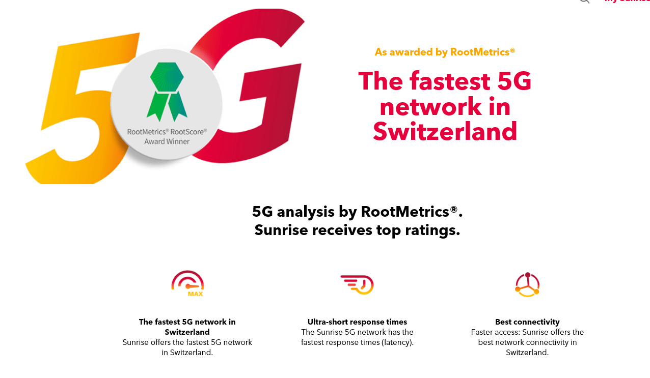 速率|瑞士5G网络测试报告：华为助力Sunrise 5G全面领先！