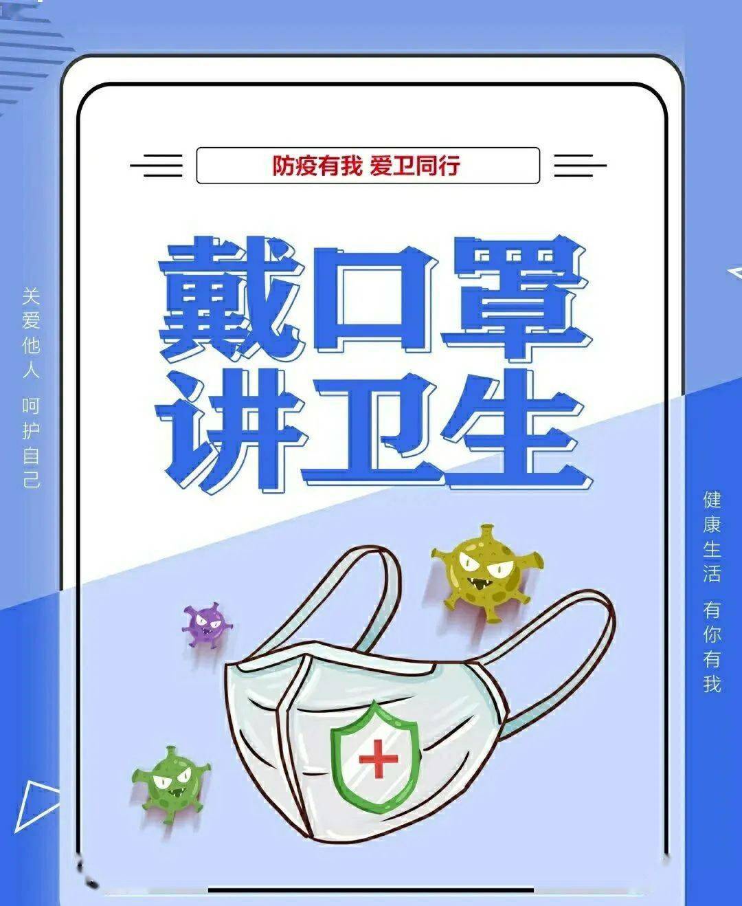 外出时,注意科学佩戴口罩.