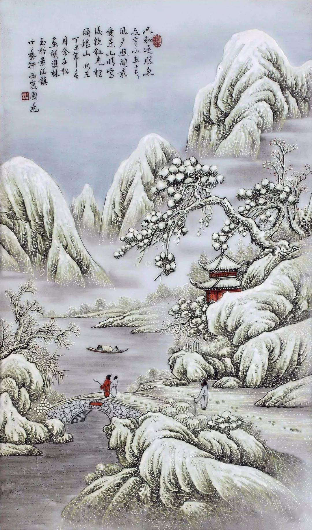 醉书画:大自然的静谧,画中雪景,美如世外桃源!