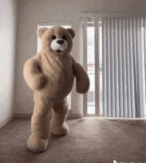 小熊跳舞动图表情包