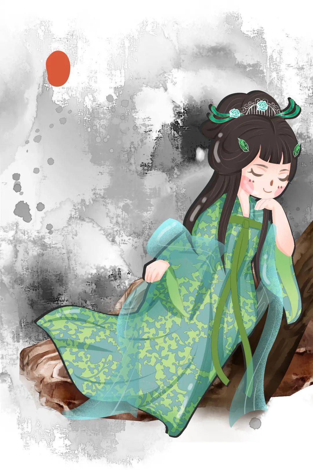 桃花深水三千尺猜成语_看图猜成语