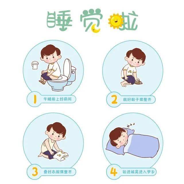 幼儿园午睡提示睡前流程图可直接打印