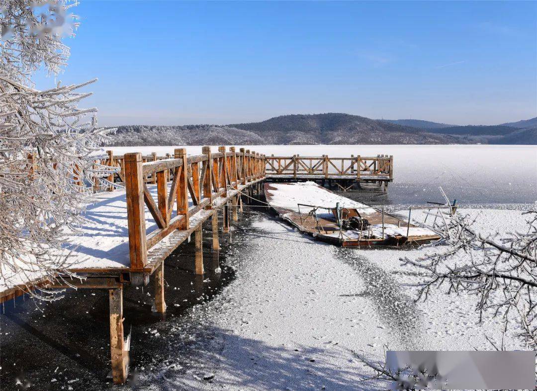 净月潭的雪景美成画卷!