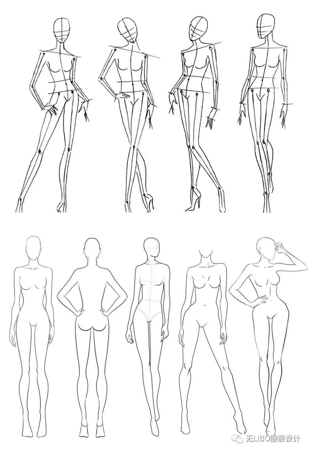 人体是服装画学习中非常重要的一个基本功 ,我们在画服装画时,无论是