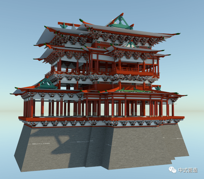 营造视野:宋代宫廷画复原楼阁su搭建模型赏析