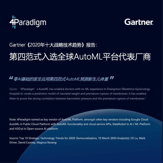 【技术应用篇】Gartner&第四范式全球首发AutoML系列白皮书（限时免费下载）搜狐大视野搜狐新闻