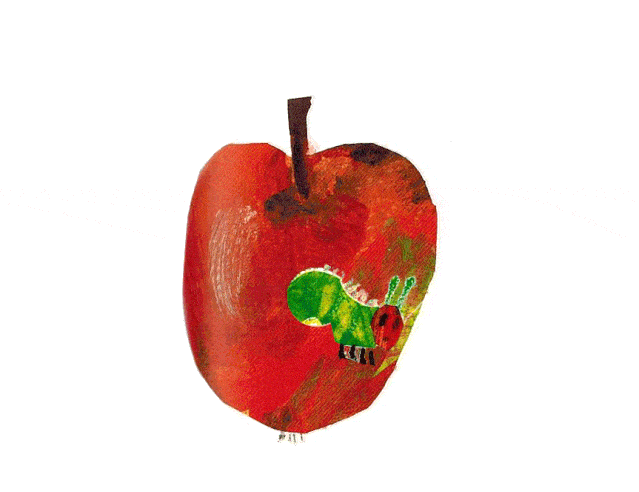 星期一,它吃了一个苹果,可是,肚子还是很饿.