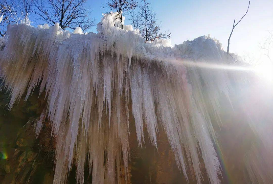 河南醉美冰挂竟然在这里!一起来九峰山赴一场冰雪情缘吧