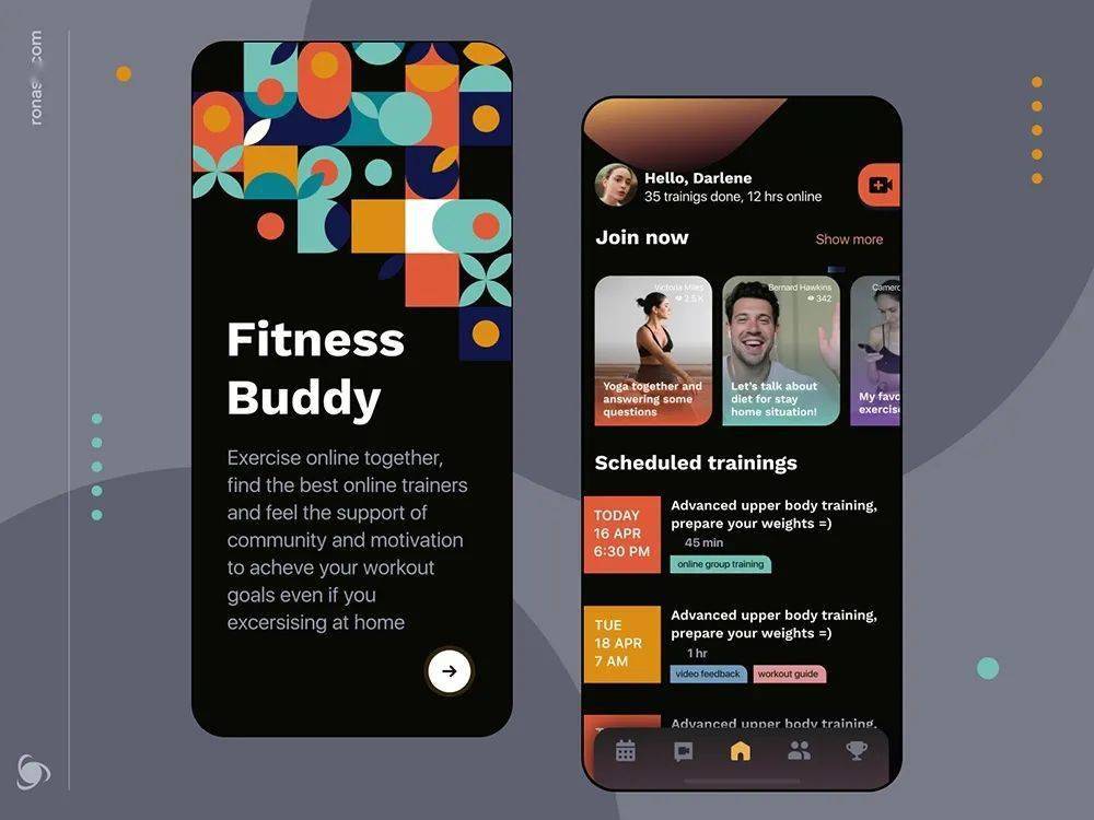 25组运动APP UI界面设计欣赏_赛博