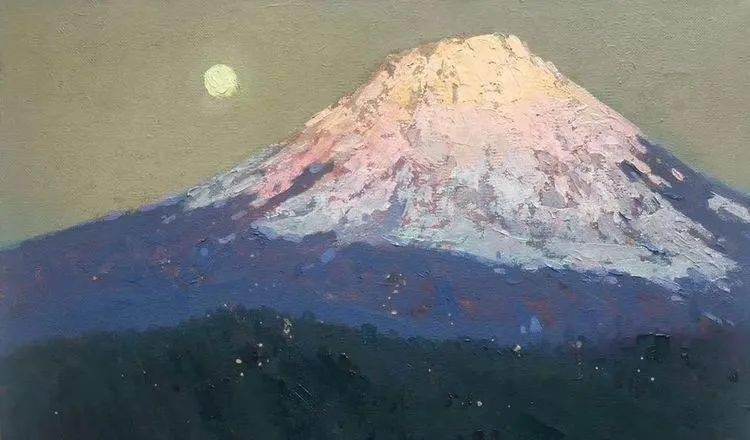 《富士山》油画 李化军