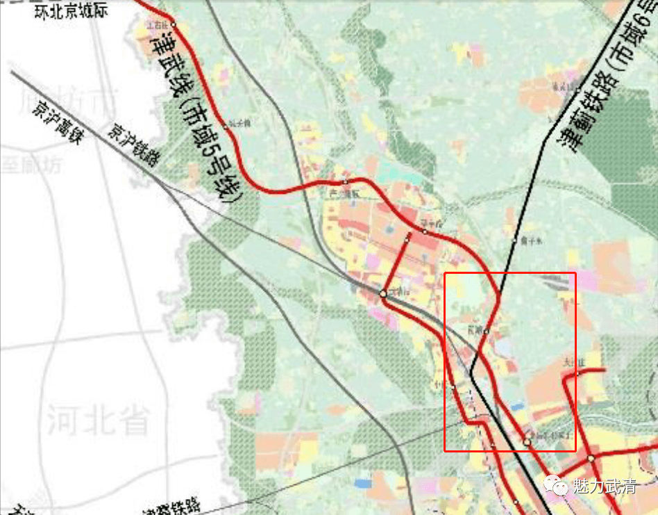 通武廊武清南湖段走向明确!天津市市域(郊)铁路各线路