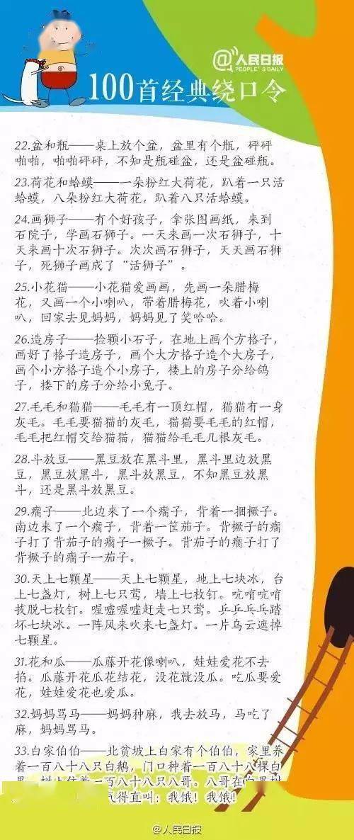100首经典绕口令培养孩子好口才!你想先试试吗?