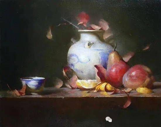 美国画家大卫·里德尔的静物油画作品有节奏的色彩，扎实的构图功底！_搜狐网