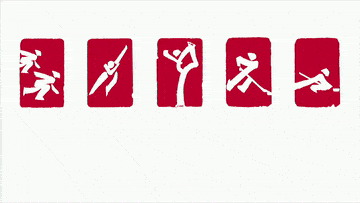 这是冬奥史上首次采用动态图标 它们—— 汉字神韵,篆刻刀法 它们是