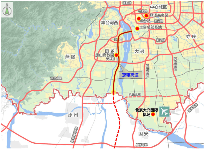 京雄高速北京段开工跨越永定河地铁房山线