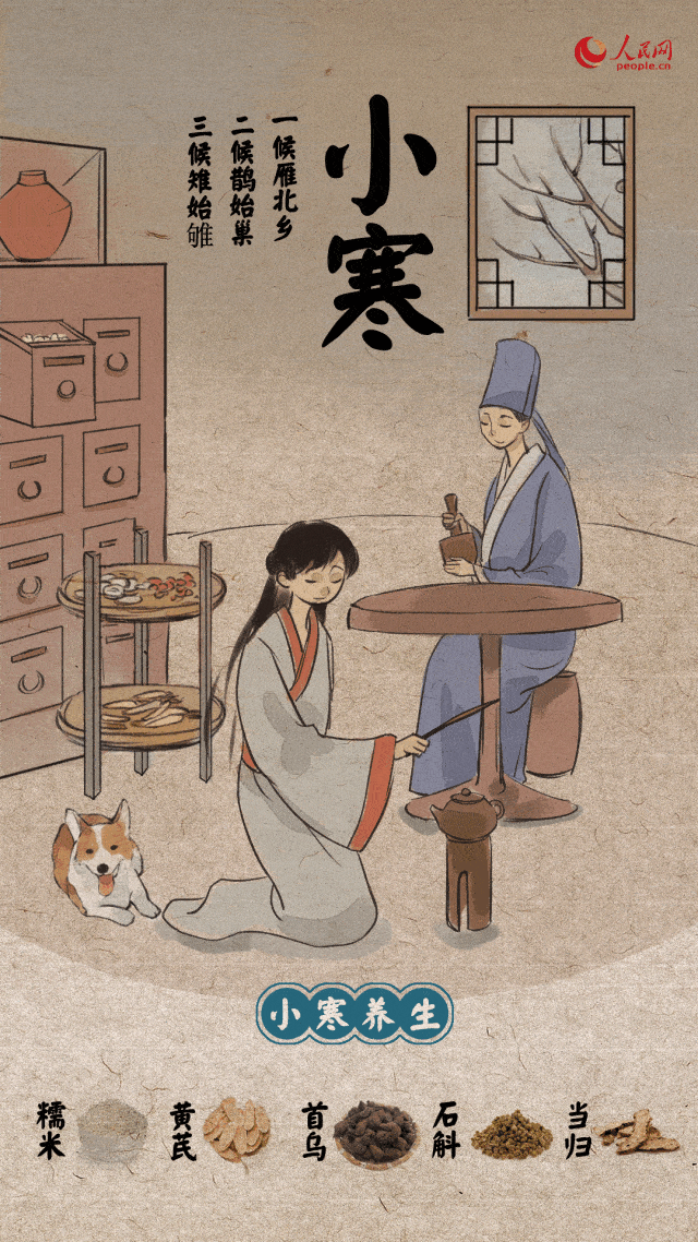 二候鹊始巢喜鹊在枝头开始筑巢准备繁殖后代三候雉始鸲早春也不会太远