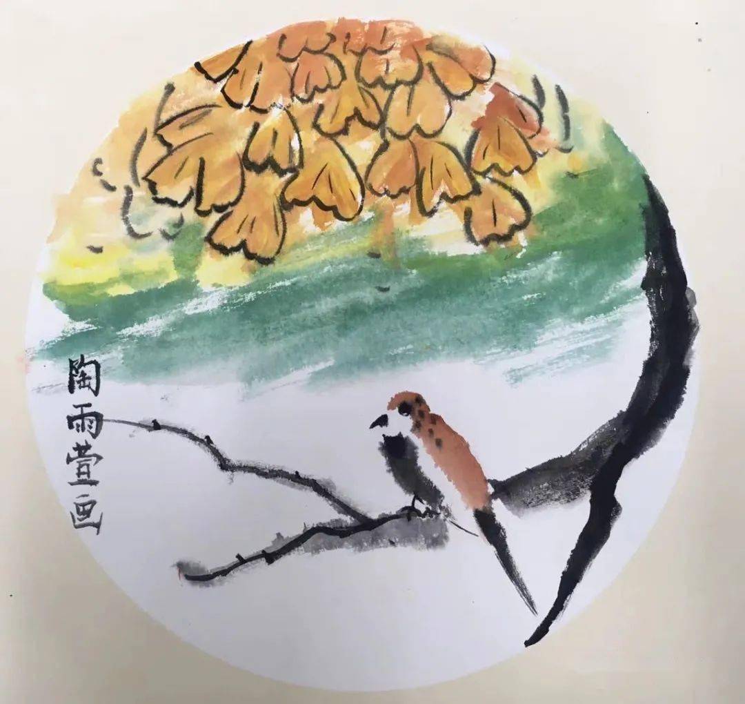 【石梅银杏节】美术|一树灿烂,满地金黄!