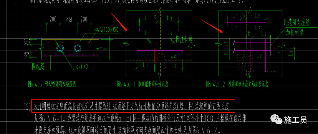 (2),对照图集检查的内容有:上部筋紧弯钩长度(分锚固端和端部),保护