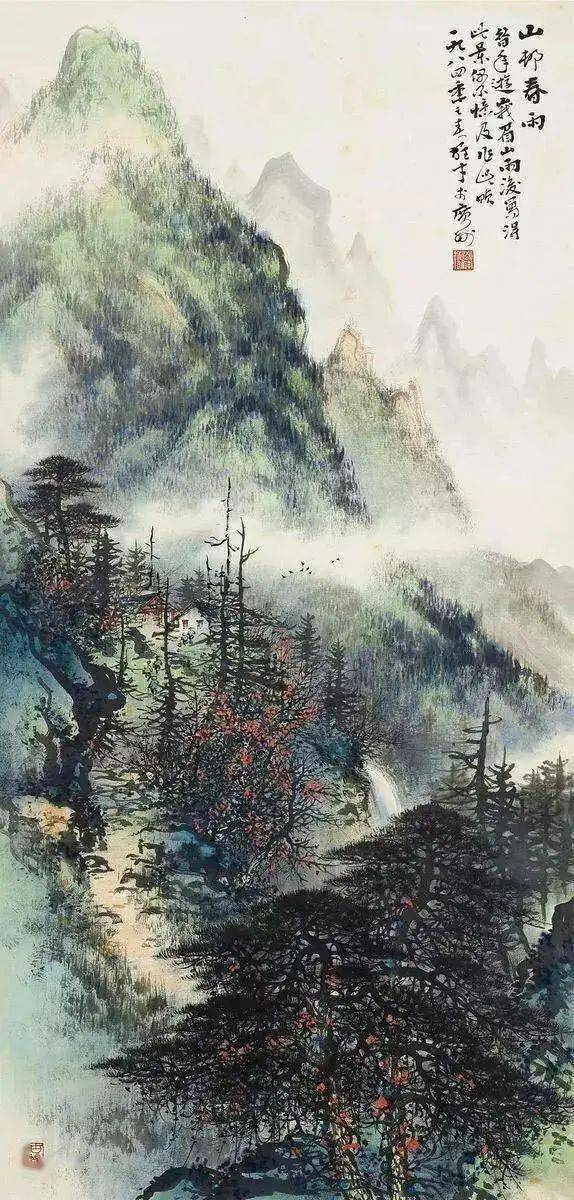黎雄才 山水圖 黎雄才山水镜框纸本-艺术搜索_张雄艺术网