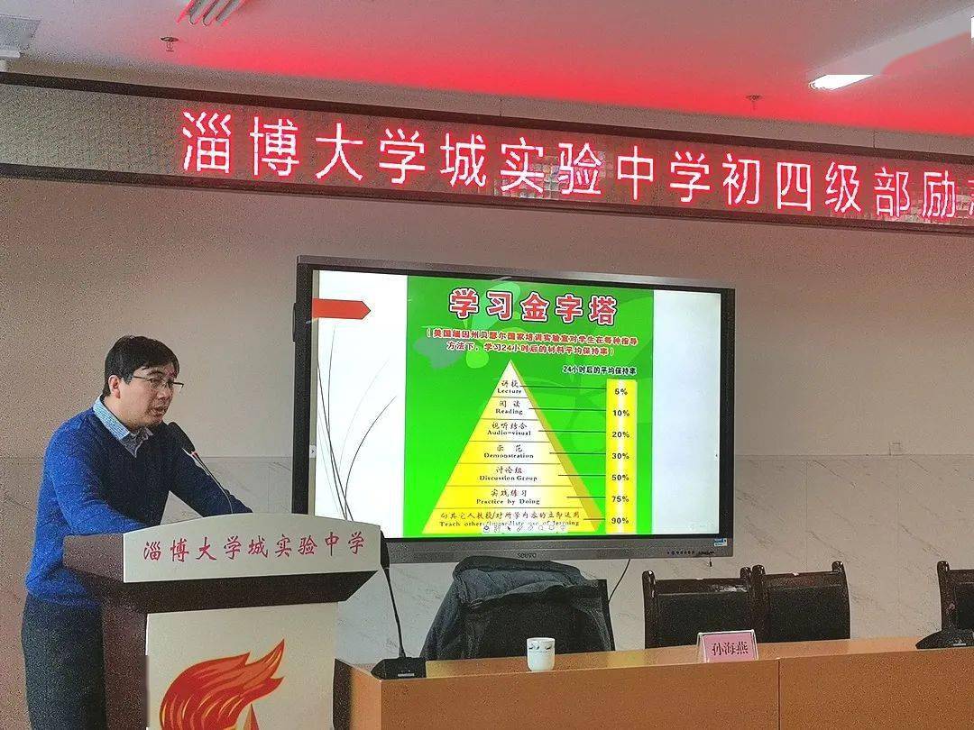 淄博大学城实验中学邀请淄博六中师生作励志报告会