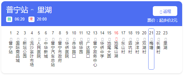 普宁1路公交车路线(里湖-普宁高铁站)普宁1路新公交的替换,将为大池