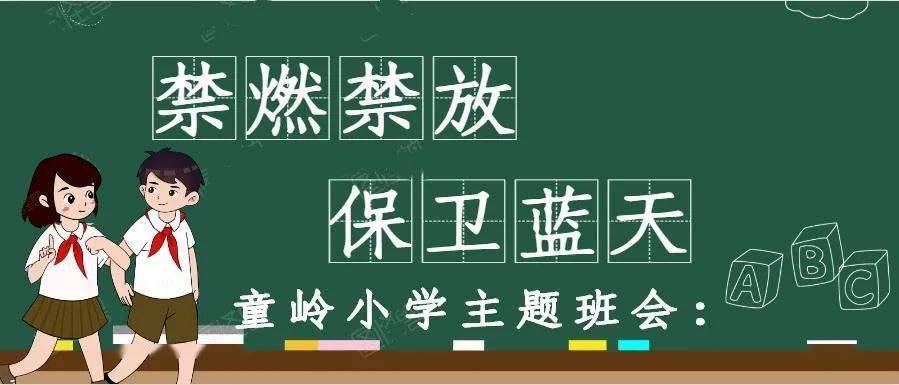 童岭小学开展"禁燃禁放,保卫蓝天"专题教育活动