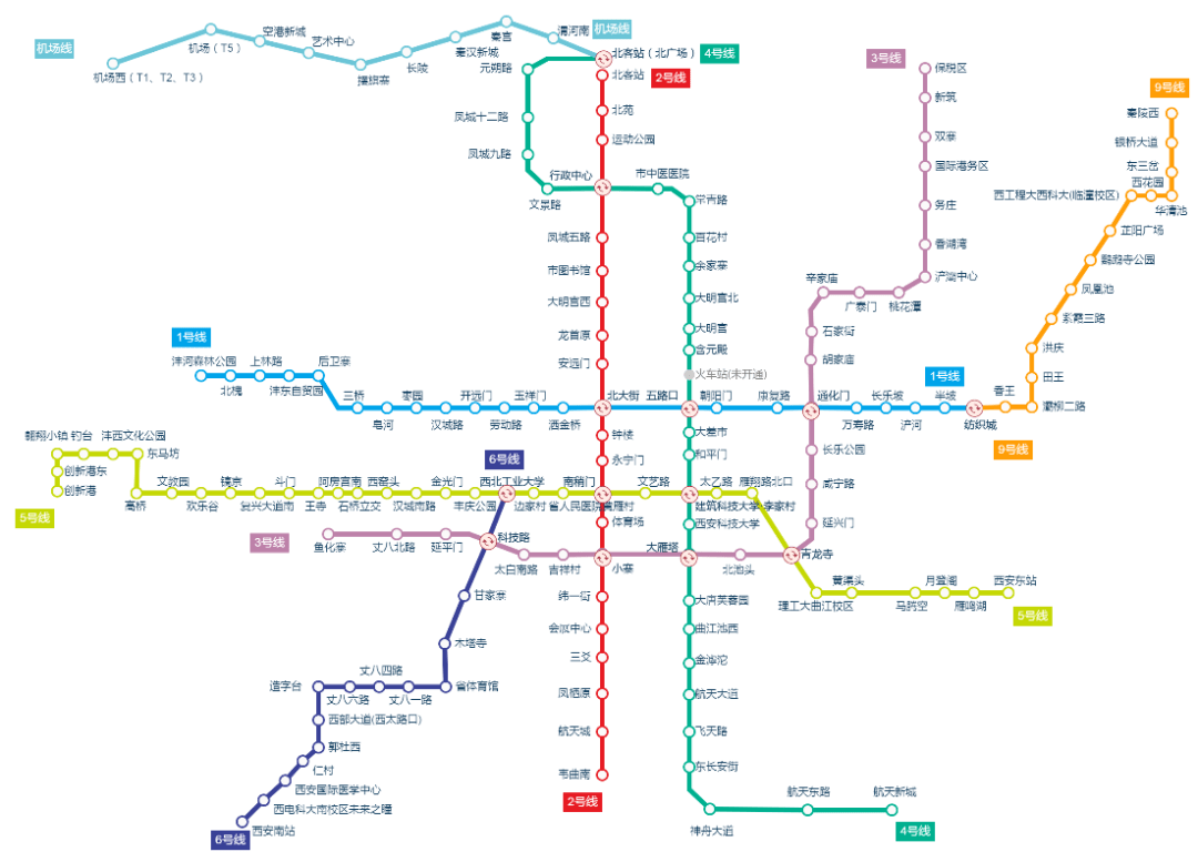 17条地铁线,8条市域线,最新曝光2050年西安地铁线路图
