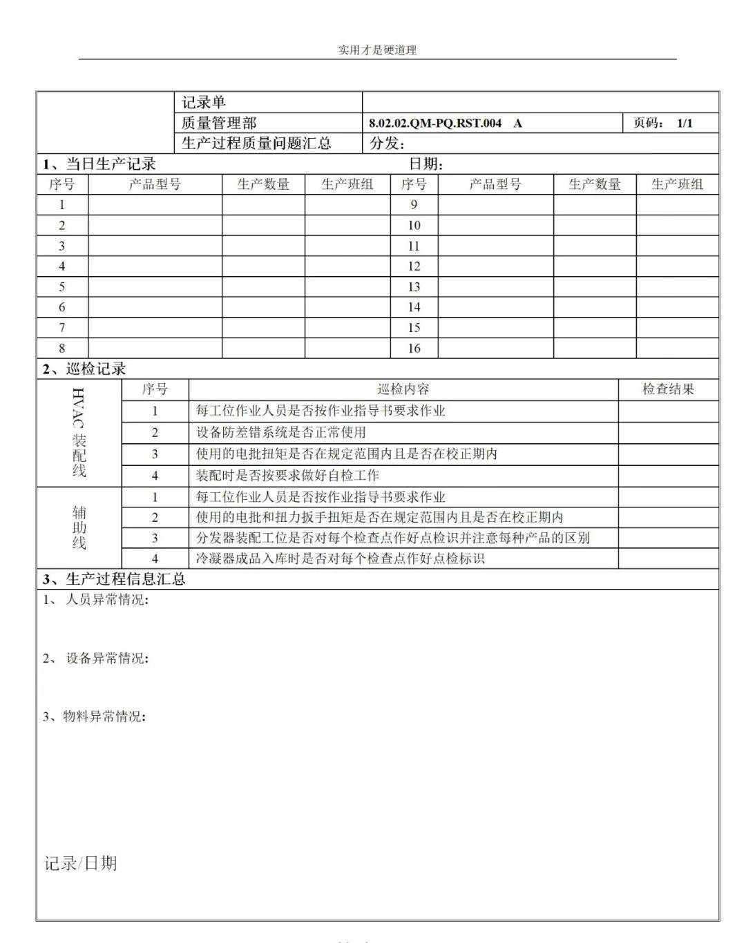 质量日报,周报,月报,年度报告模板范例,年终必读!