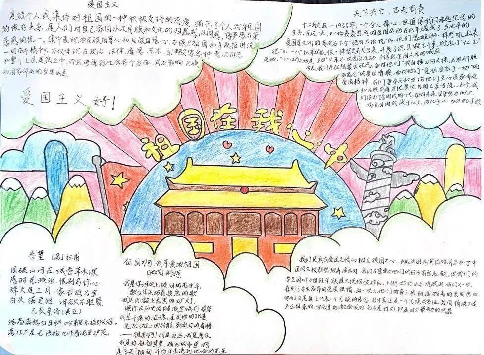 2021年爱国手抄报,2021年爱国主义手抄报 "温顾红色记忆,传承爱国主义" ——贵阳一中2020-2021
