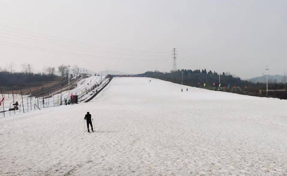 在南山滑雪场,考察团实地参观了花石村集体经济项目的运营情况及运营