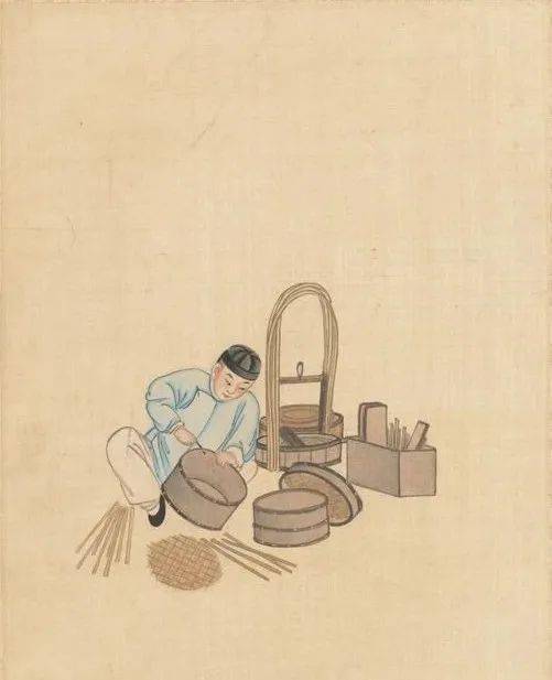 清朝民间市井行当图