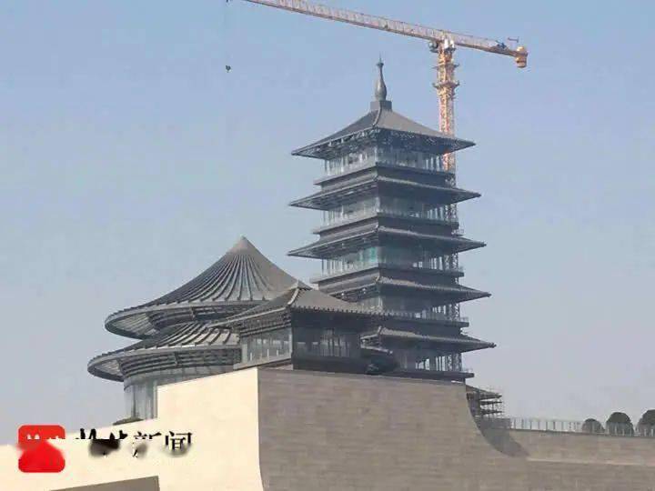 三塔映三湾"景观初现!扬州中国大运河博物馆大运塔"卸妆