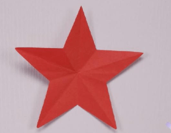 小贴士:在五角星的基础上简单加上几剪,就会变换为樱花/梅花啦.