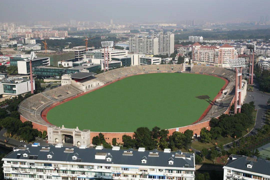 现今江湾体育场"上海市体育场"于1934年8月奠基开工,次年8月全部工程