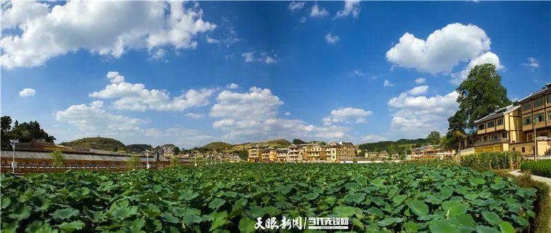 刘勇摄黔西县洪水镇解放村柳岸水乡乡村旅游区.