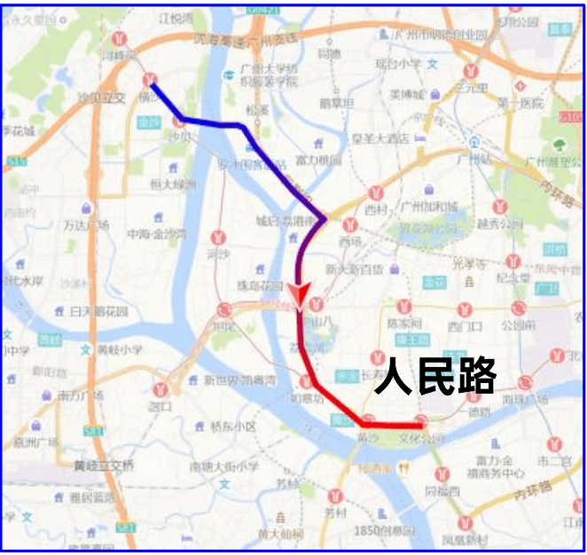 第九条线路:(广州)金沙洲路  增槎路  内环路