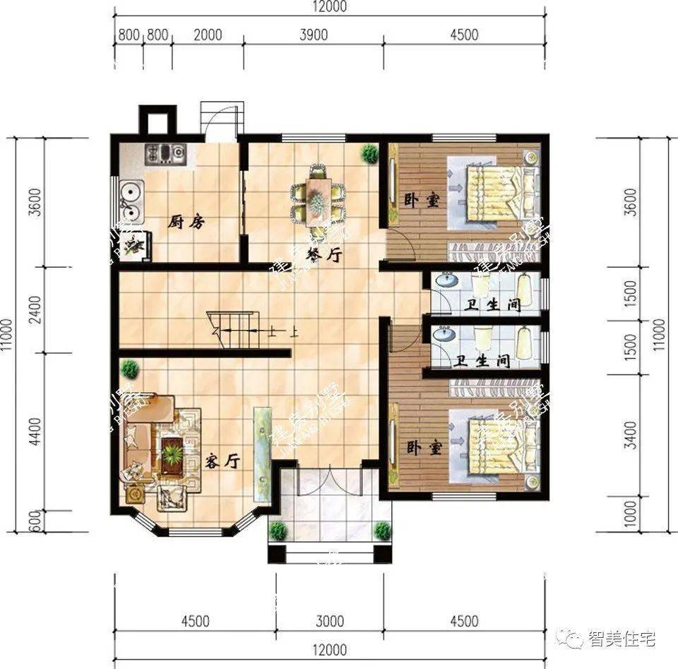 3栋带挑空客厅的二层小别墅,老家有地建房,比中大奖都开心