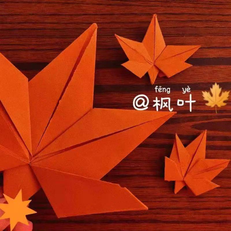 02 还记得金风玉露时节 处处可见丹枫迎秋的盛景 枫叶手工折纸 立体的