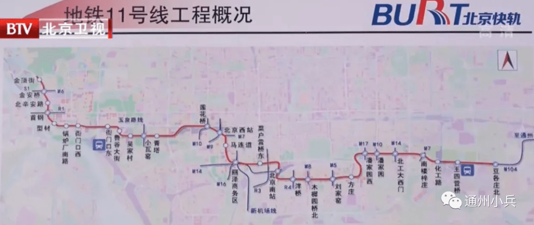 据小编了解,在近日北京新闻中,一张m11号线概况图透露,线路东段将"