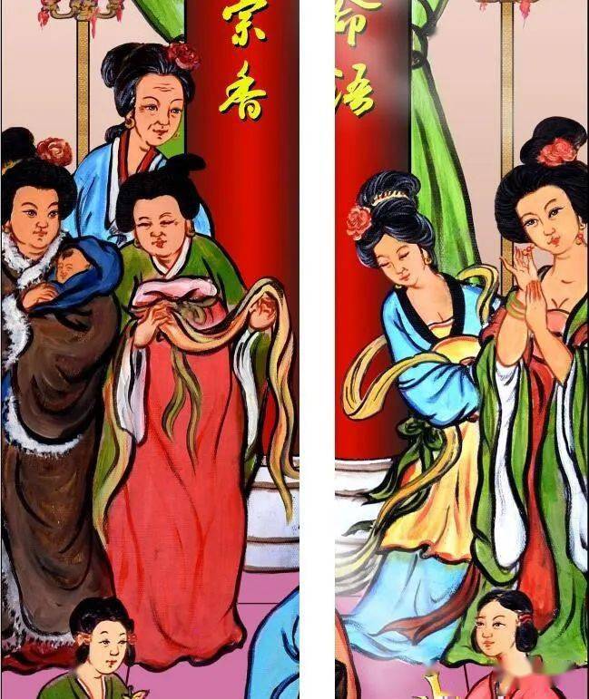 江夏显祖峭山公三七儿孙祝寿图五代同堂黄氏望族