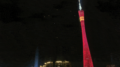 500架无人机点亮海心沙,向你道声: