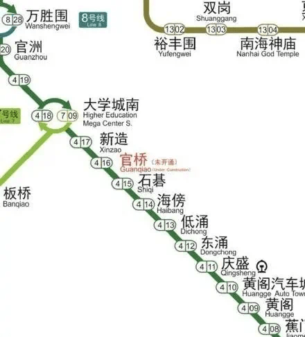 根据广州地铁此前的公开回复,官桥站计划2021年开工,力争2024年建成.