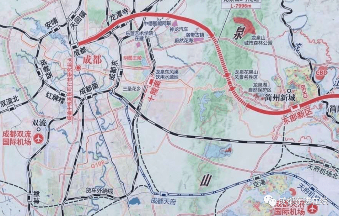 据悉, 成渝中线高铁东部新区铁路枢纽站选址于养马街道境内(成简快速