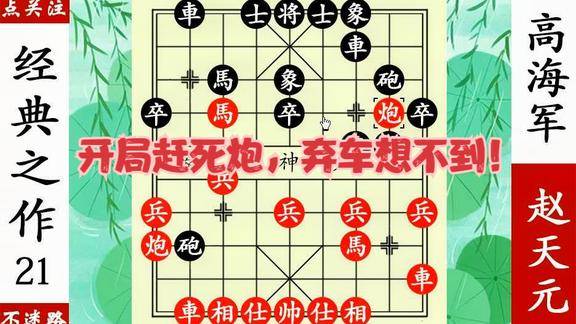 象棋神少帅2020宝宝杯高海军赶死炮赵天元妙弃车厉害了