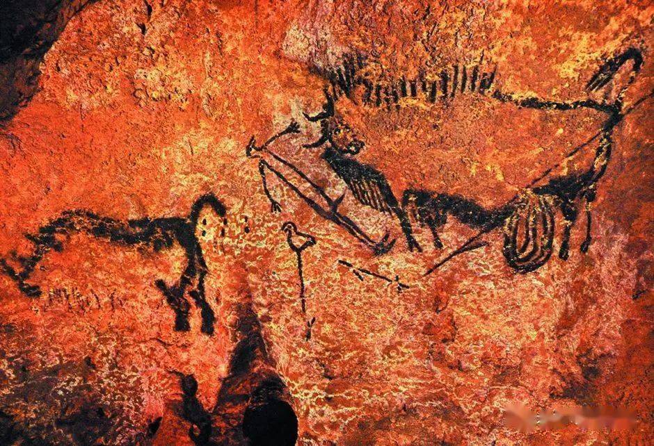 永博牛年说牛旧石器法国拉斯科洞窟壁画野牛图