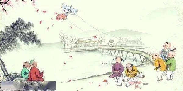 儿童散学归来早,忙趁东风放纸鸢.